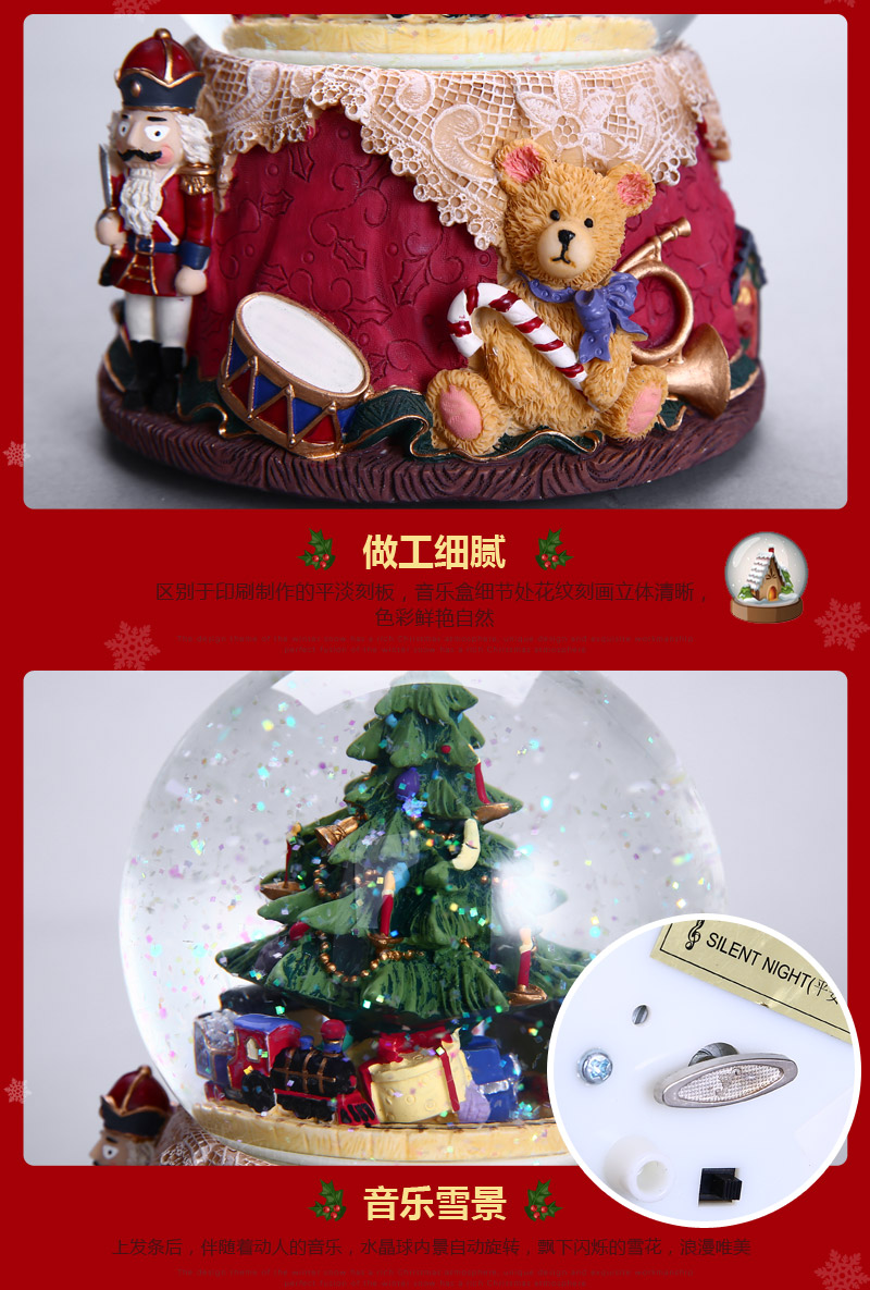 nutcracker christmas tree crystal ball christmas gift birthday