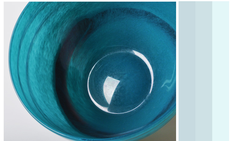 现代简约蓝色玻璃花瓶器高档奢华家居装饰客厅琉璃工艺品摆件YK800432、YK8004244