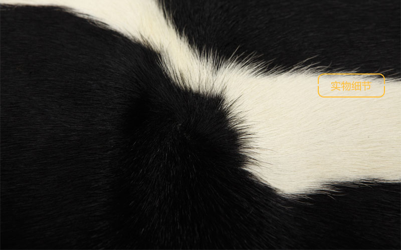 欧美时尚风格不规则高档动物牛皮黑白拼接地毯整张动物牛皮地毯地垫客厅别墅样板房地毯HXY-55