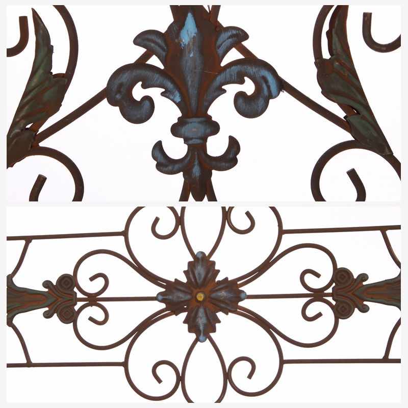 欧式创意铁艺复古做旧挂墙木框装饰品墙饰品A365544