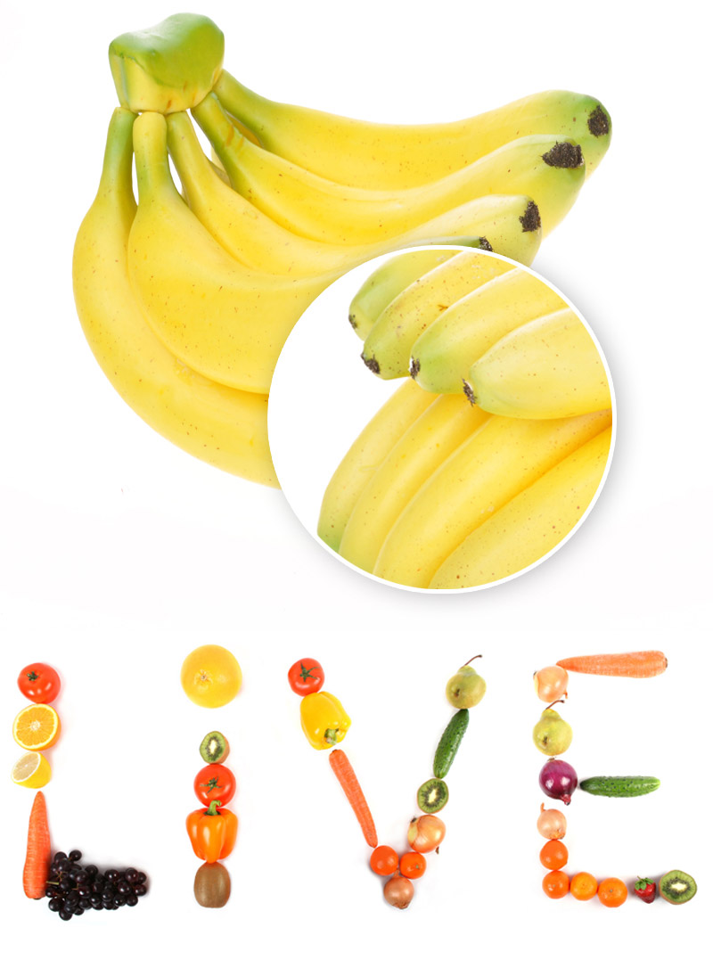 仿真香蕉水果创意摆件批发 家居橱柜餐桌模型Apple-65 66 67 685