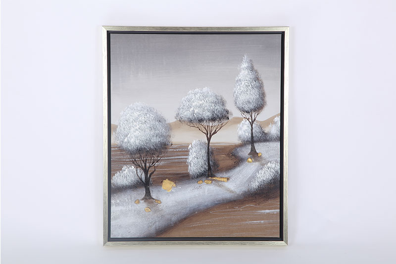 现代客厅卧室餐厅沙发背景墙装饰画壁挂画 背景墙装饰油画75x75x3-44