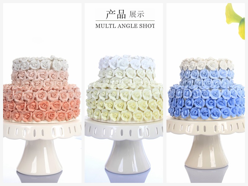 时尚家居装饰品摆设 玫瑰花蛋糕摆件（不含木架费）NHTC1056-Y BE F3