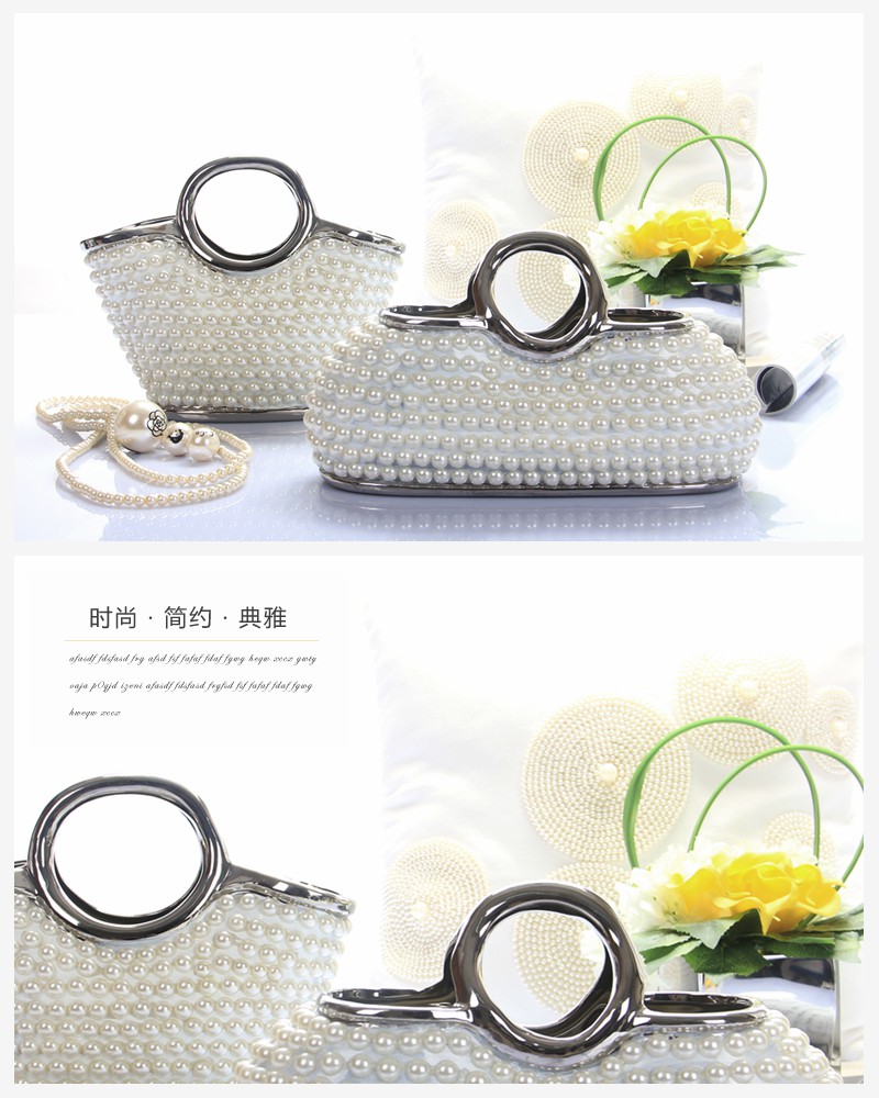 工艺品摆件创意家居装饰品 珍珠包包（不含木架费）NHTC1045-1-WS 2-WS2