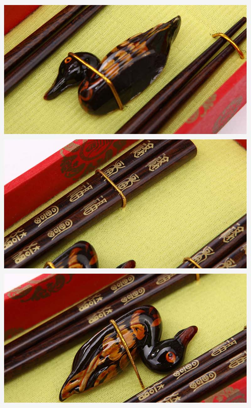 高档原木筷子2对套装 天然健康 高档礼品Y2-0032