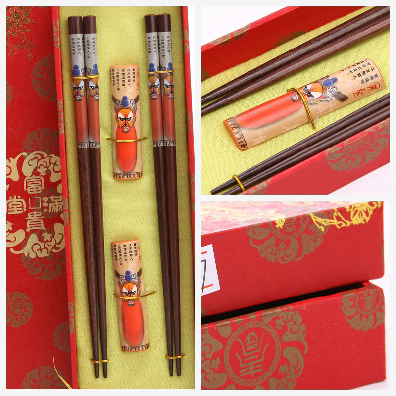 高档原木筷子2对套装 天然健康 高档礼品Y2-0072