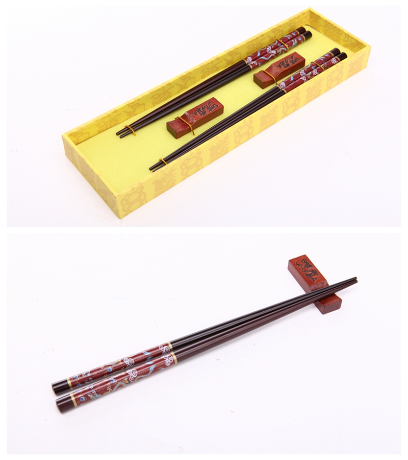高档原木筷子2对套装 天然健康 高档礼品Y2-0152