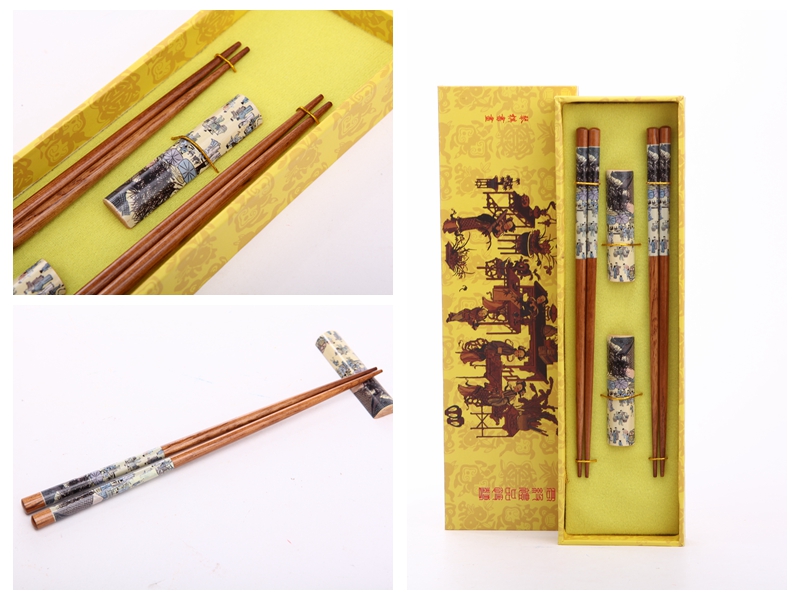高档原木筷子2对套装 天然健康 高档礼品 Y2-0192