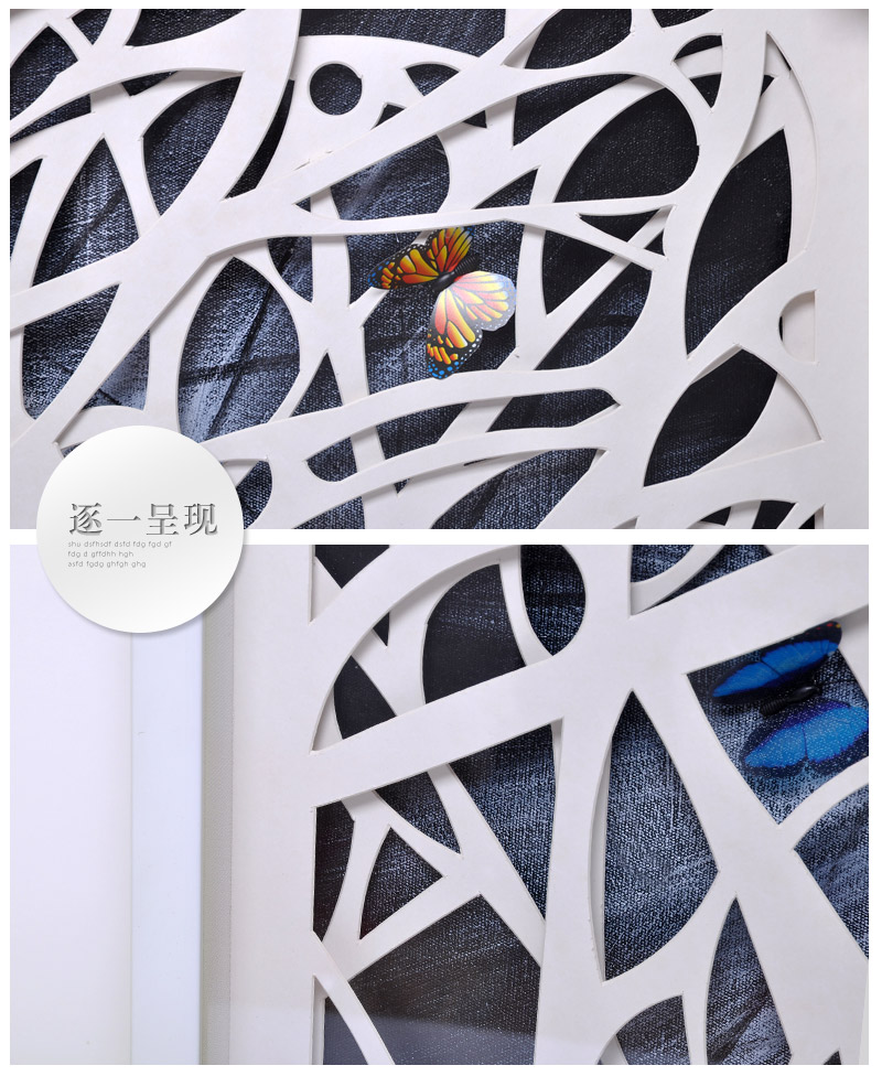 现代中式风格样板间软装挂画客厅餐厅设计师推荐树林实物画SPGGOY0444