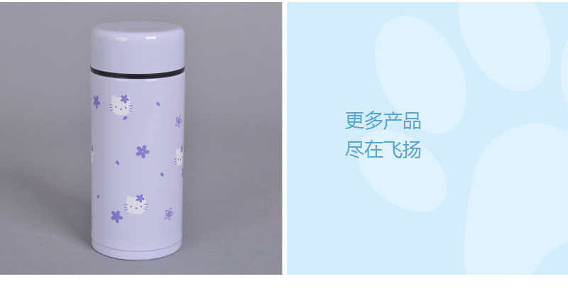 hello Kitty不锈钢保温杯 kt猫可爱卡通水杯创意 女士儿童保温瓶200ML FY-065