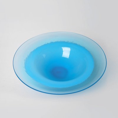 简欧现代玻璃水果盘创意时尚大号果盆家居彩色玻璃大果盘YK05207