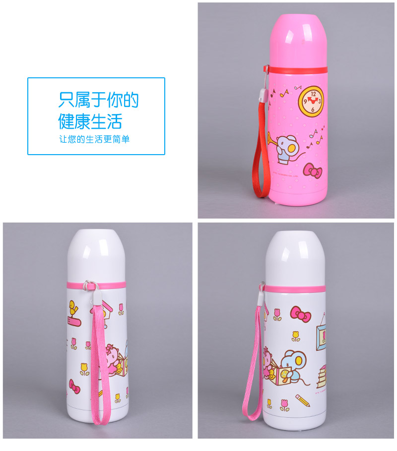 350ml子弹头保温杯 凯蒂猫不锈钢保温壶 保温杯防漏便携保温水杯KT-36184