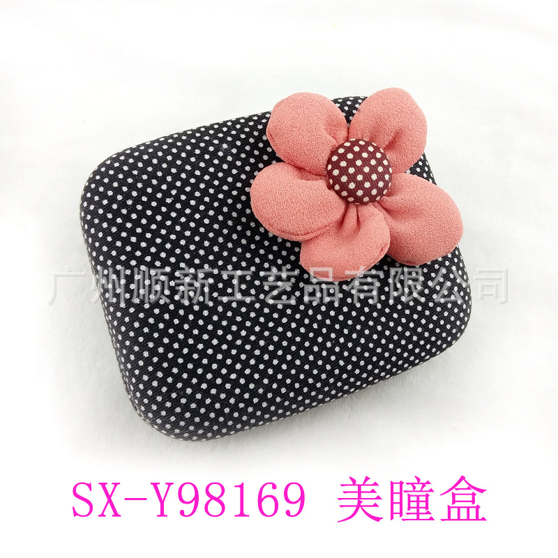 【经典不败款】工厂直供帆布系列订制清新印花隐形眼镜护理双联盒6