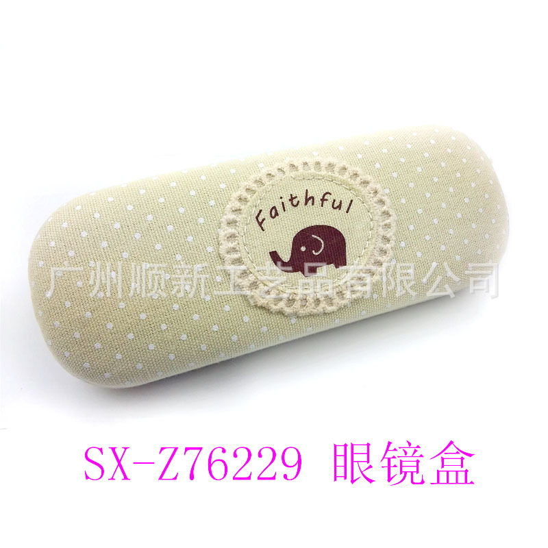 【2015热销新品】工厂批发日韩订制经典田园圆点印花框架眼镜盒5