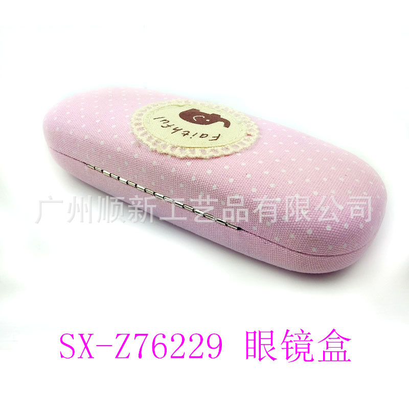【2015热销新品】工厂批发日韩订制经典田园圆点印花框架眼镜盒3