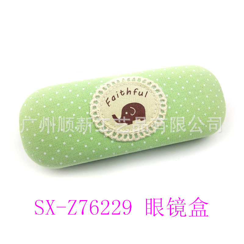 【2015热销新品】工厂批发日韩订制经典田园圆点印花框架眼镜盒8