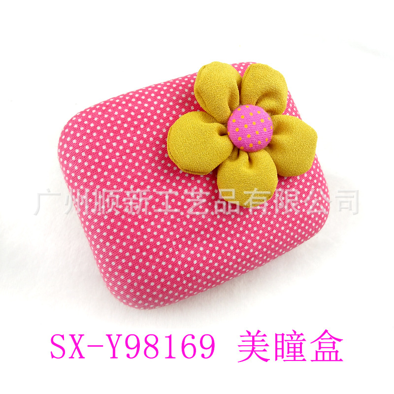 【经典不败款】工厂直供帆布系列订制清新印花隐形眼镜护理双联盒3