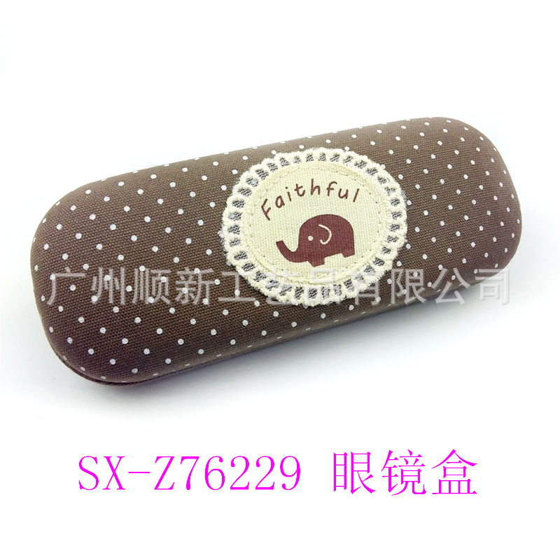 【2015热销新品】工厂批发日韩订制经典田园圆点印花框架眼镜盒11