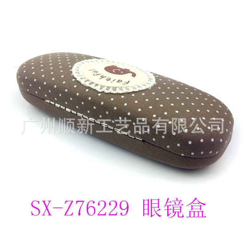 【2015热销新品】工厂批发日韩订制经典田园圆点印花框架眼镜盒13