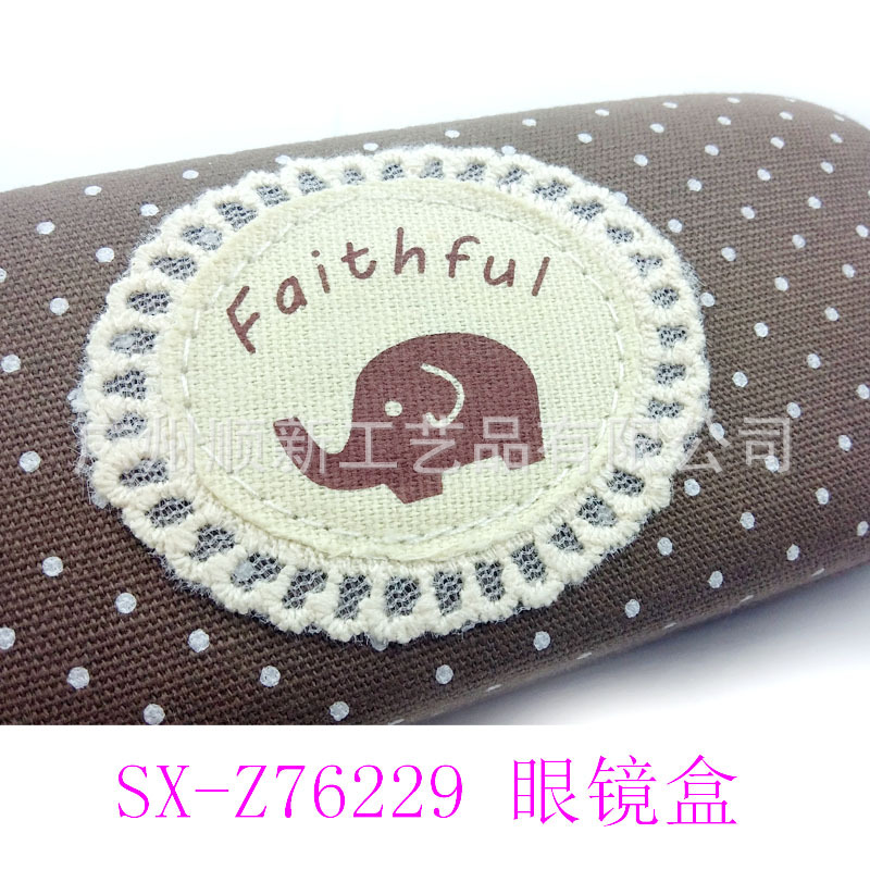 【2015热销新品】工厂批发日韩订制经典田园圆点印花框架眼镜盒12