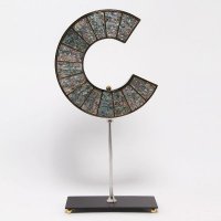 时尚高档家居摆件 抽象金属艺术品 样板房玄关柜家具摆设92274-2