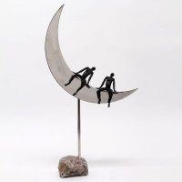 简约时尚样板房造型摆件 家居软装饰品 宝石不锈钢底座摆件92175