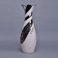 现代简约贝壳摆件花瓶 白银贝壳创意花瓶 家居装饰摆设花瓶摆件PV701-17.5-1256