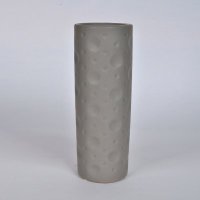 简约现代陶瓷花瓶 灰色创意凹圆点圆筒造型小号花瓶 创意家居装饰摆设花瓶OH078-8204-58G2