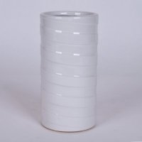 现代简约陶瓷花瓶摆件 白色时尚艺术螺旋纹花瓶 创意家居装饰摆设纯色花瓶OH032-8143-11W1