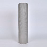 现代简约陶瓷花瓶摆件 灰色时尚艺术柔和线条圆筒装饰花瓶 创意家居装饰瓶OH018-7210-58G2
