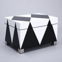 欧式时尚高档收纳盒 黑白拼接个性收纳盒整理盒 精致创意收纳盒（可定制）ATMYXHB002