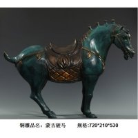 中式现代铜雕蒙古骏马摆件客厅书房卧室装饰