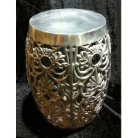 中式复古雕花铝制凳子造型摆件客厅书房卧室装饰