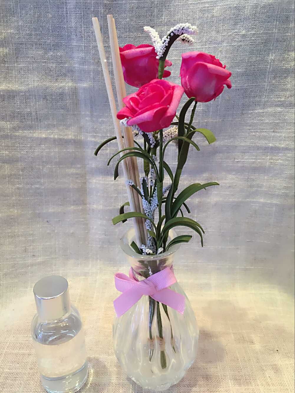 A-18玫瑰   紫色 白色 粉红色 玫红色 香水座自然散发香味 卧室 各种公共场所1