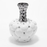 新款陶瓷镶钻花瓶花器 现代欧式家居装饰摆件瓷器摆件工艺品摆设V407-3