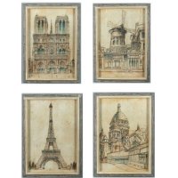 欧式怀旧法式复古建筑装饰画