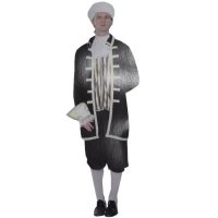 万圣节成人男款律师法官造型衣服 派对用品服饰