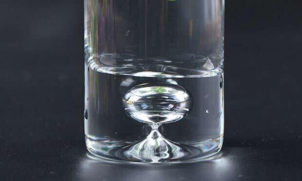 东祺工艺高档透明玻璃加厚气泡底小花瓶富贵竹水培直筒花瓶欧式家居饰品摆件8