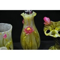 中式树脂卫浴套装组新婚套装杯子皂碟乳液瓶牙刷架