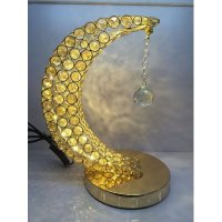 欧式现代水晶月亮造型装饰台灯