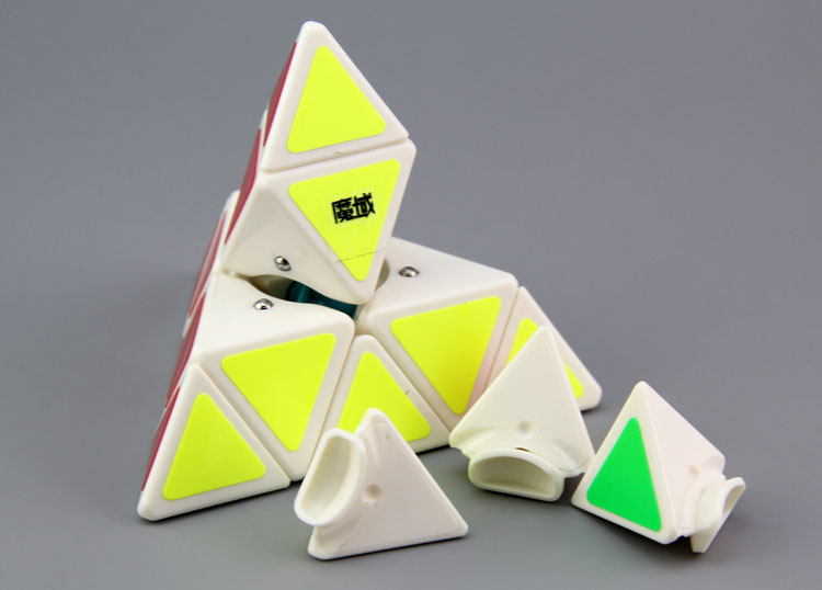 最强大脑魔方 魔域金字塔 永骏三角异形魔方 比赛专用送教程白色3