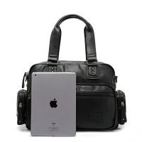 韩版pu软皮防水休闲高中学生书包男时尚潮流韩版pu皮青少年背包女校园纯色双肩包