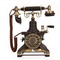 欧式复古风格时尚创意有绳电话机摆件家居装饰摆件1892