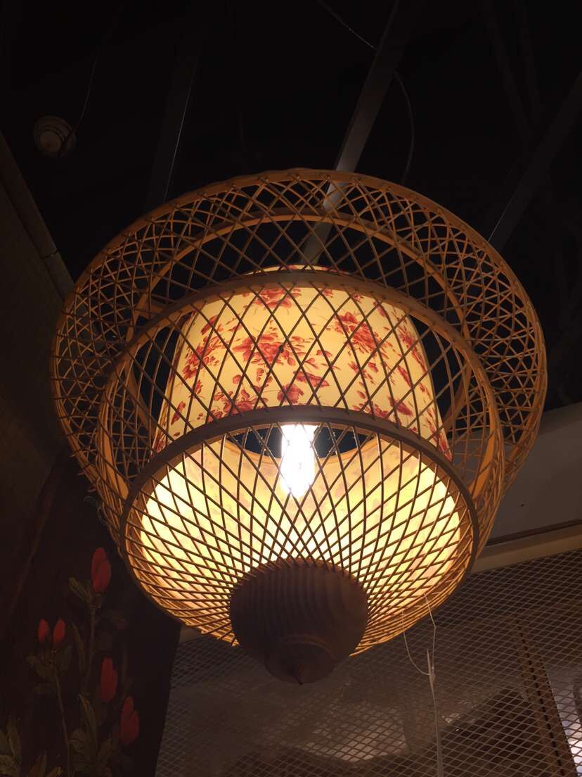 中式吊灯 田园餐厅灯 中式灯日式榻榻米茶室客厅书房竹灯艺术灯具AH-054网1
