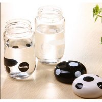 蘑菇迷你玻璃杯随手杯创意便携带儿童学生波点牛奶小水杯