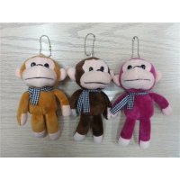 厂家供应猴年吉祥物猴子毛绒玩具吊脚围巾小猴子公仔手机挂件 包花束娃娃活动礼物批发