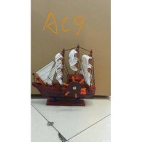 西式复古风格木制八音船造型摆件家居装饰摆件