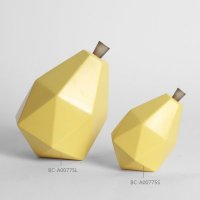 大千家居饰品 几何雪梨装饰品 软装壁柜茶几 时尚陶瓷摆件工艺品