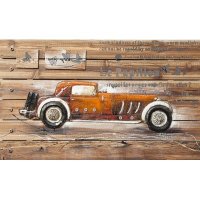 欧式复古汽车木板画装饰画壁画W143B