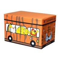 可爱卡通汽车图案牛津布小物件收纳凳换鞋凳